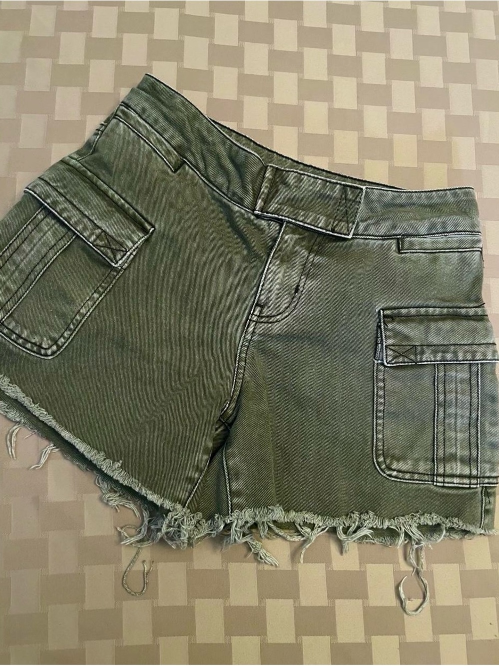 BDG Urban Outfitters Olive Cargo Denim Shorts